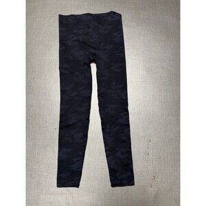 Spanx Look At Me Now Leggings Womens L Gray Camo High Waist Seamless Shaping